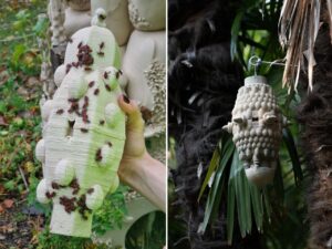 艺术家 3D 打印森林中昆虫的陶瓷房屋，灵感来自自然栖息地