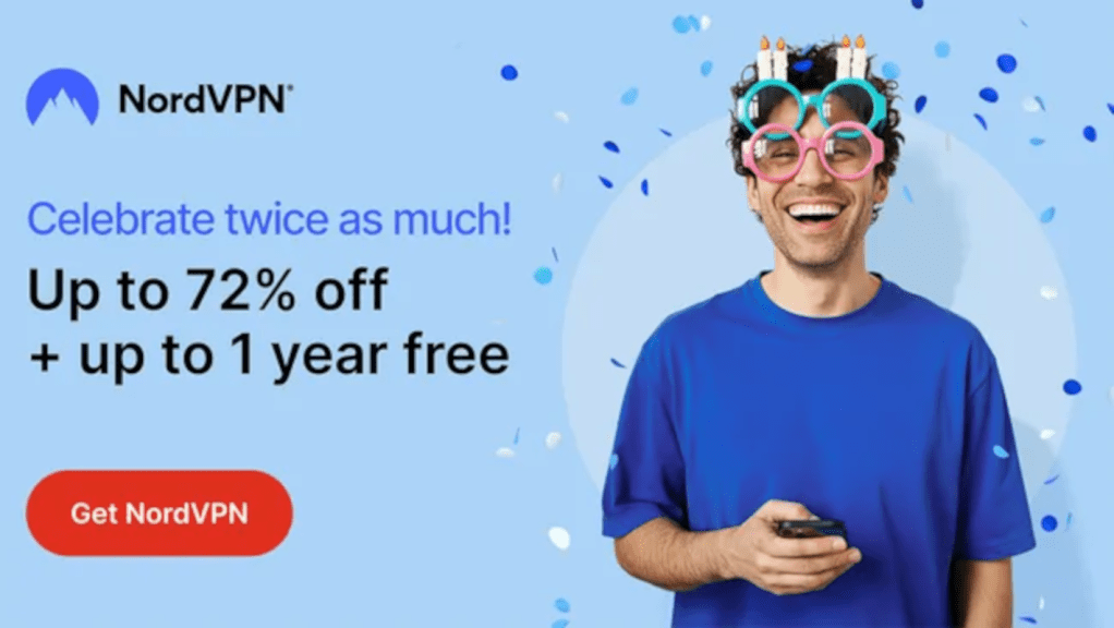 以 72% 的折扣和额外一年的免费庆祝 NordVPN 的生日