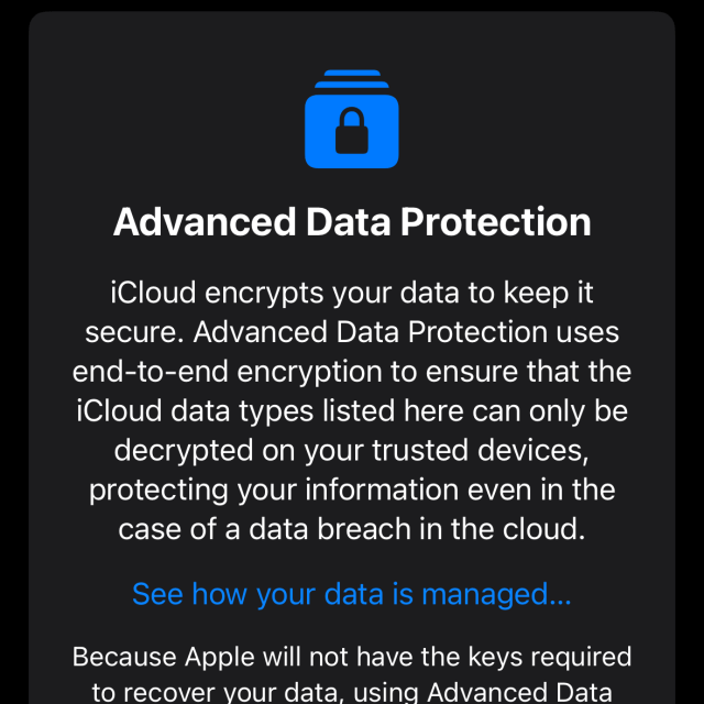Apple 应政府要求在英国禁用高级数据保护