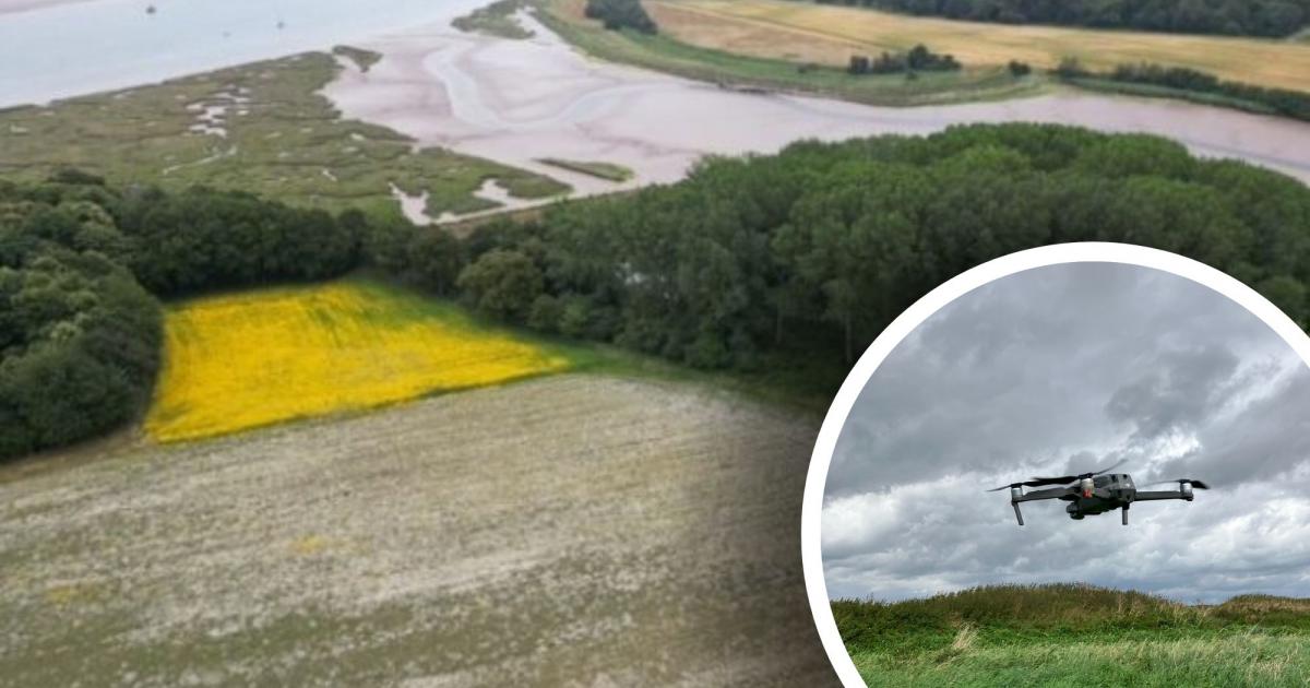 无人机飞上天空，保护诺福克免受洪水侵袭