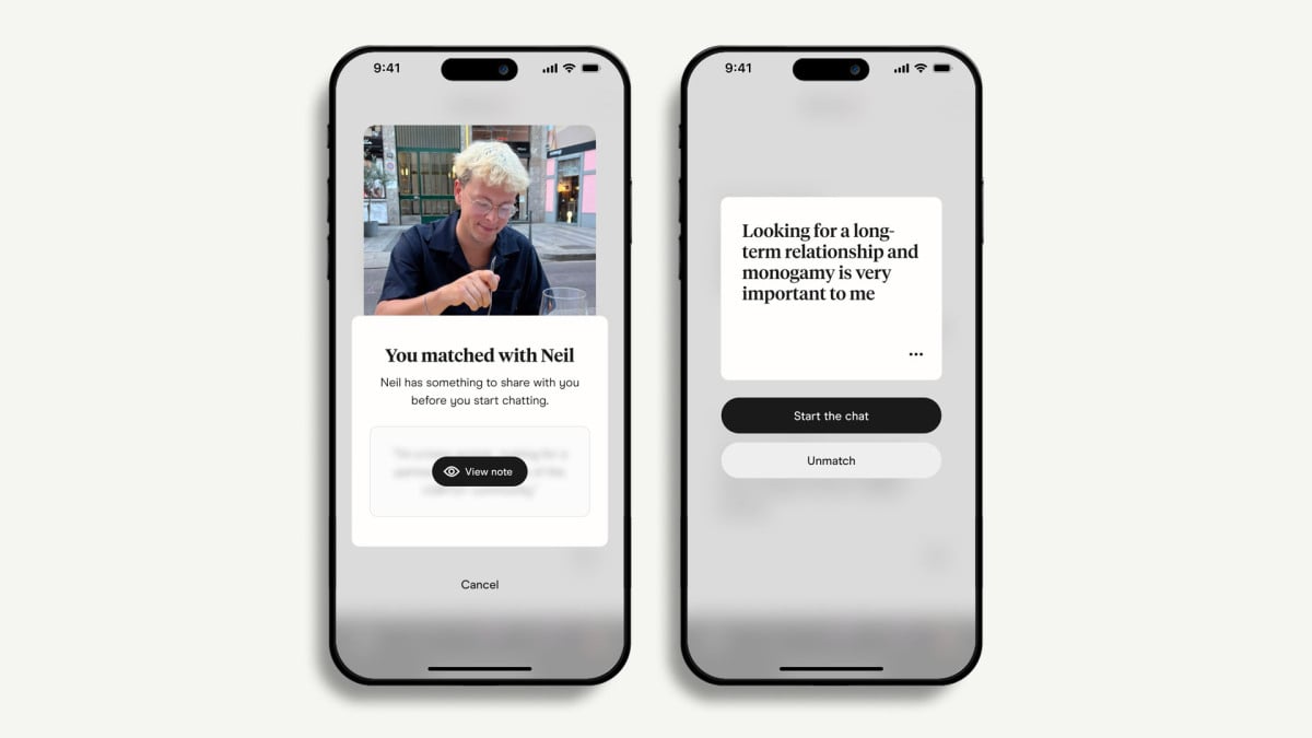 Hinge 用户现在可以将私人详细信息分享给比赛对象