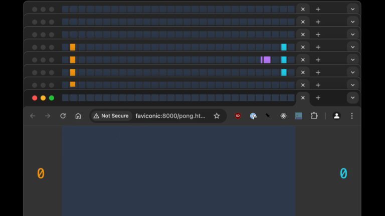 现在可以在 240 个浏览器选项卡中播放 Pong — faviconic 利用选项卡 favicons