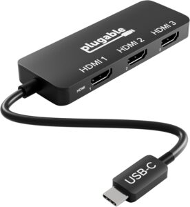 Plugable 推出 USBC-MSTH3 USB-C HDMI 集线器，用于三显示器设置