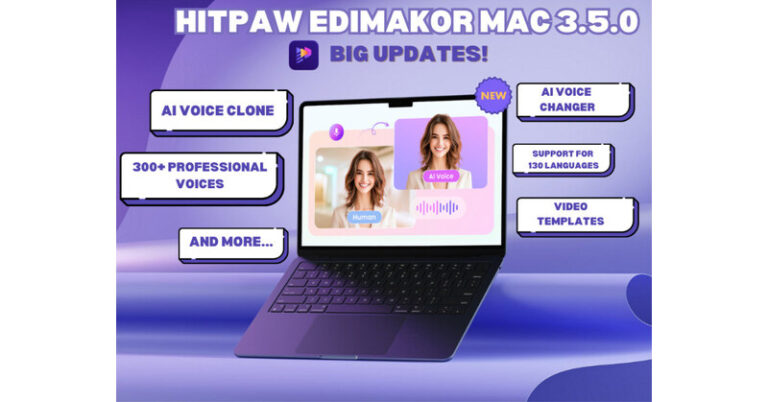 大更新！HitPaw Edimakor Mac 3.5.0 引入了 AI 语音克隆、语音转换器等新功能