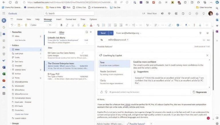 Copilot Pro for Outlook 评论