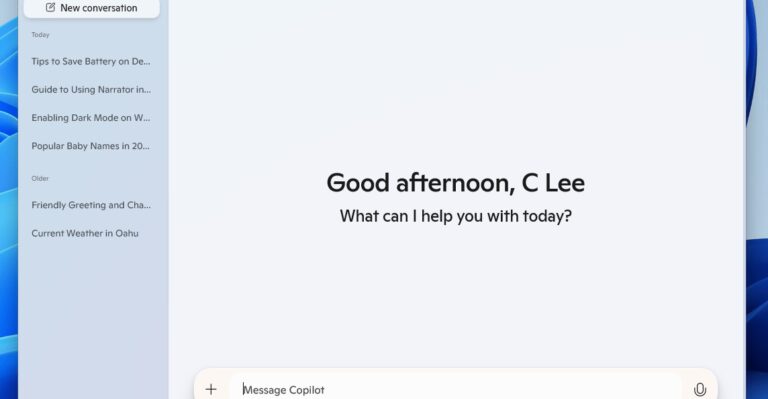 Microsoft 适用于 Windows 的新 Copilot 应用程序具有改进的 UI