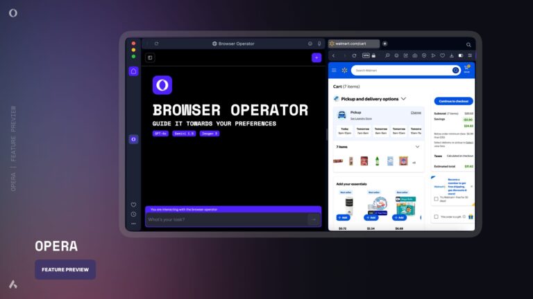 认识 Opera 的 AI 浏览器操作员