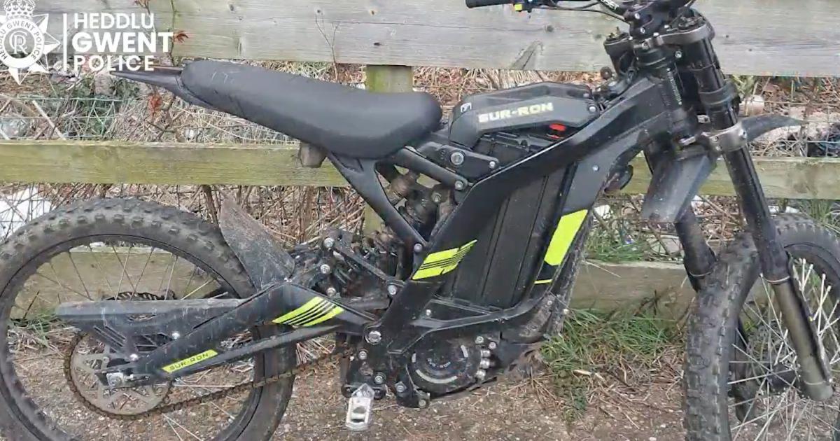 警方在纽波特没收了一辆没有保险驾驶的越野自行车