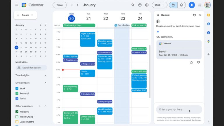 双子座即将登陆 Google 日历，以下是它的工作原理以及如何立即试用