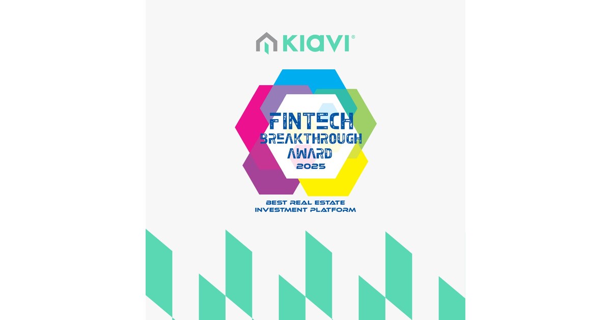 Kiavi 被 FinTech Breakthrough 评为“最佳房地产投资平台”