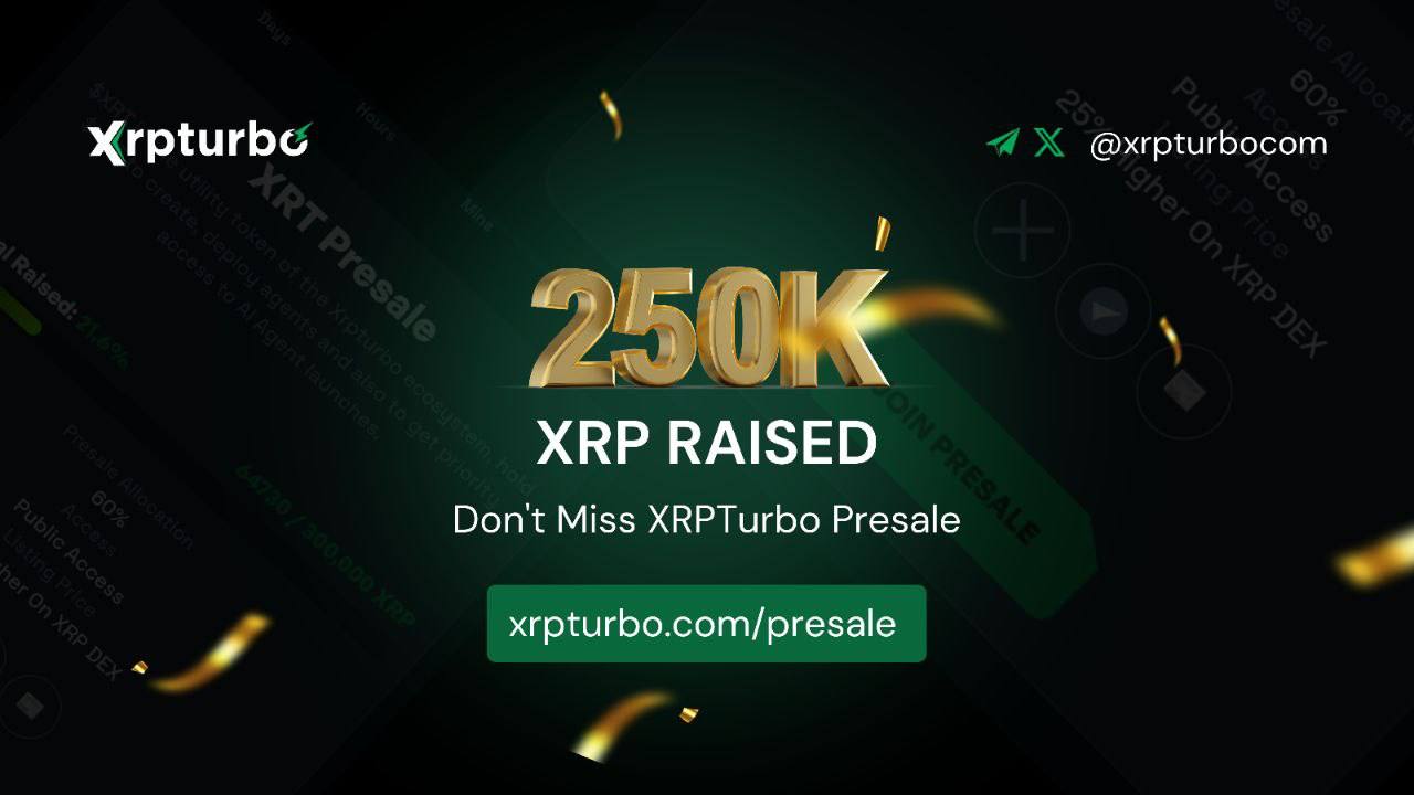 随着 XRPTurbo 预售超过 250,000 $XRP，XRP 交易量飙升至 Solana——将成为 Ripple 的 Goto AI 和 RWA 代币启动板