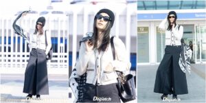 [AI 时尚评分]Jun Ji-hyun 的别致机场造型 4.8/5