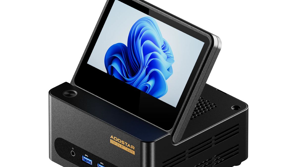 这款由 Ryzen AI 驱动的迷你 PC 无需显示器，因为它具有上翻式屏幕