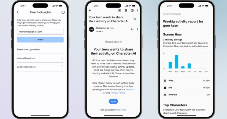 Character.AI 尝试用新功能安抚担忧的家长