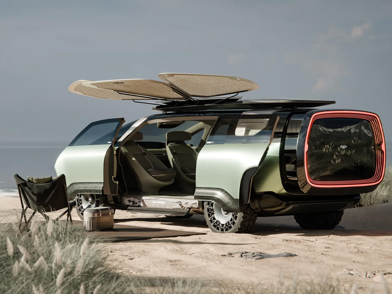 奇瑞 Journeo 概念露营车以可扩展的设计、frunk 厨房和户外双人沙发令人惊叹