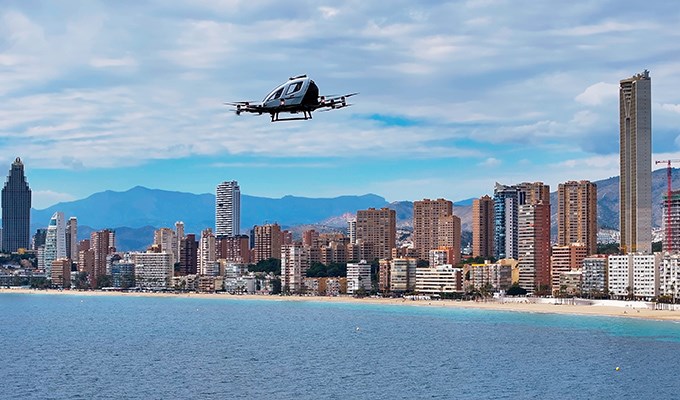 亿航 EH216-S 在欧洲进行 U-ELCOME 项目下首次城市 eVTOL 飞行