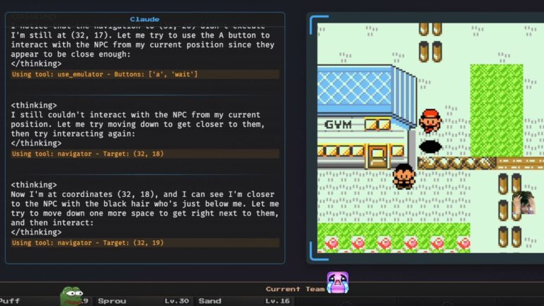 AI 的“教”自己的任务 Pokemon Red 正如你想象的那样顺利 – 在数十小时后逃离蔚蓝城后,它又回来了