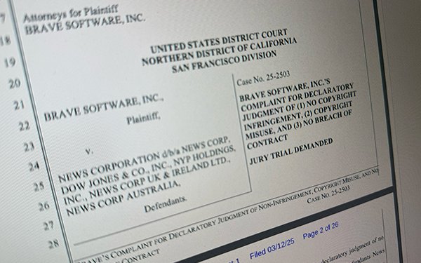 Brave Software 猛烈抨击新闻集团