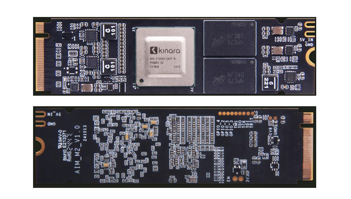 金亚太 AIM M2 M.2 模块采用 Kinara Ara-2 40 TOPS AI 加速器