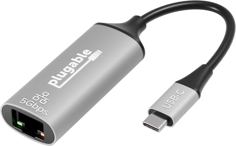 Plugable 推出 USBC-E5000 5Gbps USB-C 以太网适配器和 TBT5-240W1M Thunderbolt 5 电缆