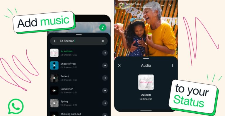 WhatsApp 用户现在可以将音乐添加到他们的状态中