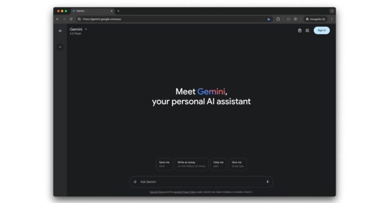 Gemini 应用程序现在无需登录 Google 帐户即可使用