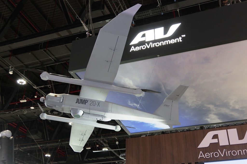 IDEX 2025 – AeroVironment Jump 20-X 航海 VTOL 无人机首次公开亮相，P550 首次国际亮相
