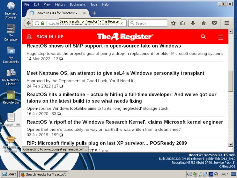 ReactOS 发布 0.4.15 版本——自 2021 年以来的首次发布