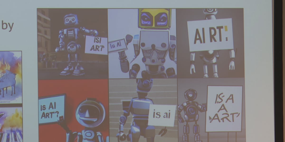 密歇根理工大学的学生在 AI Art Workshop 活动中学习、尝试 AI 生成程序