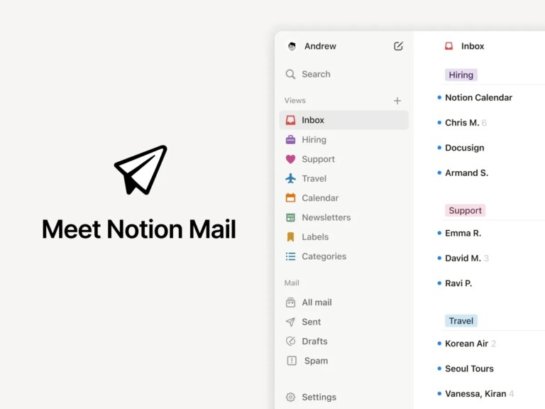 Notion Mail 是一款功能强大但轻量级的电子邮件客户端，适合忙碌的人