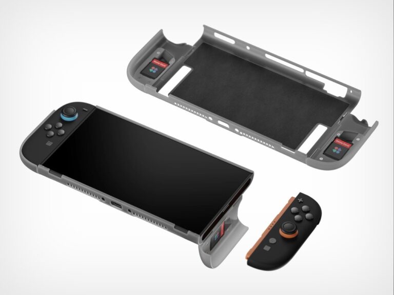 Genki 的 Nintendo Switch 2 保护壳具有隐藏的插槽，用于存放游戏卡带和 MagSafe
