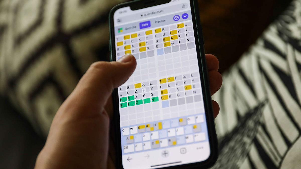 4 月 6 日星期日的 Quordle 提示和答案（游戏 #1168）
