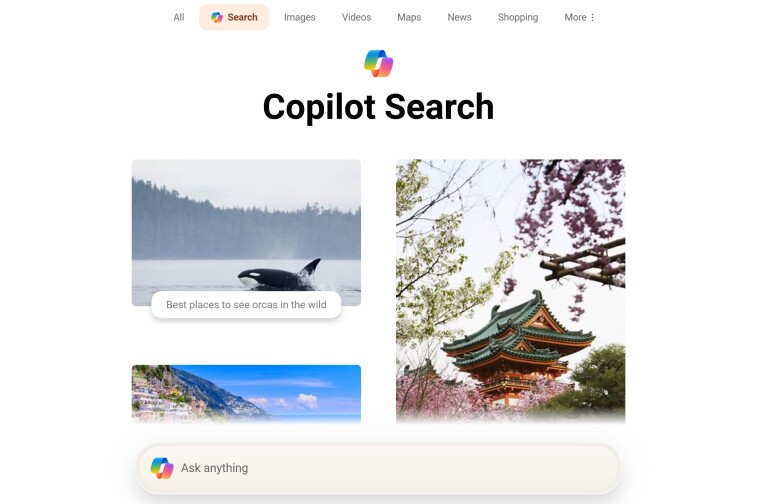 Microsoft 通过新的 Copilot Search 挑战 Google AI 模式