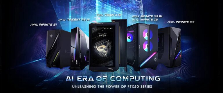 NVIDIA GeForce RTX 50 系列为 2025 年的 MSI 游戏台式机提供动力
