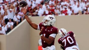 弗吉尼亚理工大学首发 QB Kyron Drones 被排除在春季训练的剩余时间之外