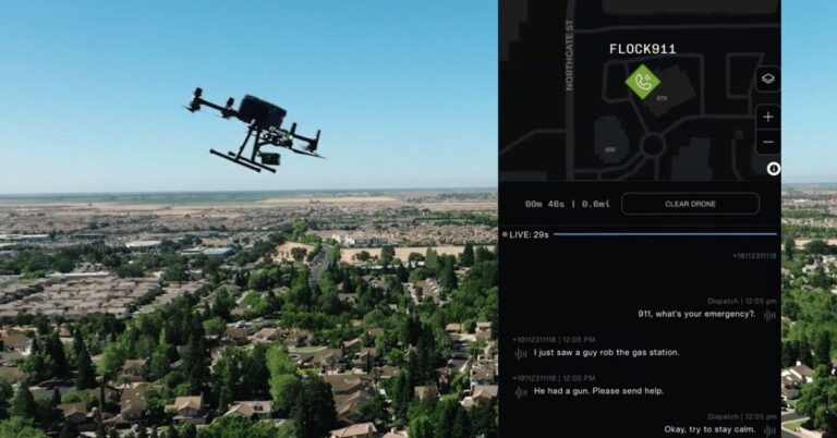 紧急无人机现在通过 Flock 立即从 911 呼叫中发射