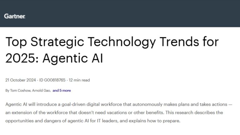 Gartner 2025 年主要战略技术趋势:代理 AI
