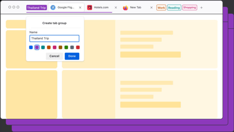 Firefox 终于添加了标签页组