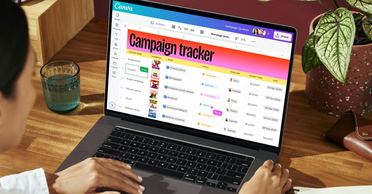 Canva 现在从事编码和电子表格业务