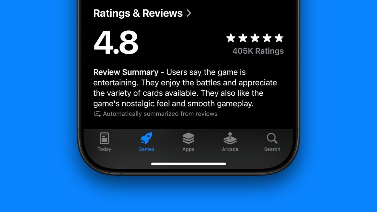 Apple 解释了如何使用 AI 总结 App Store 评论