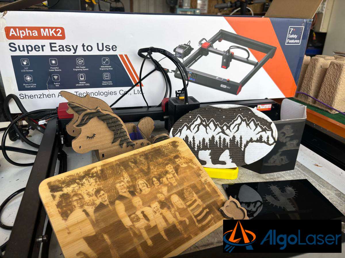 AlgoLaser alpha MK2 20W 二极管激光雕刻机评测 – 创造力的新水平