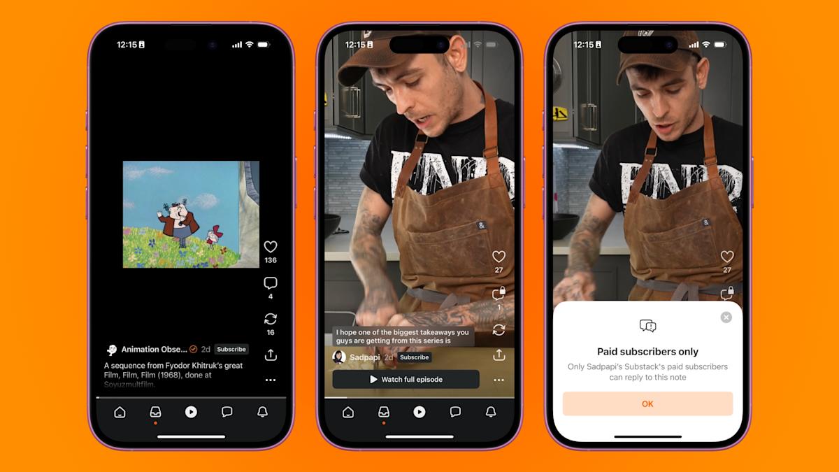 Substack 更新了其应用程序，使其更像 TikTok