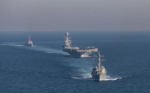 福特航母编队配备新型反无人机武器，可能部署在中东