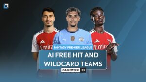 Double Gameweek 33 的最佳 AI 团队：Free Hit 和 Wildcard