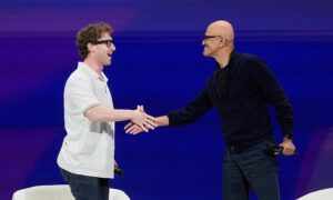 Meta 推出 AI 应用程序，扎克伯格在开发者大会上与 Microsoft 首席执行官 Satya Nadella 聊天