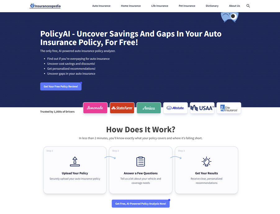 Insuranceopedia 推出 PolicyAI – 世界上第一个大幅削减汽车保险成本的 AI 工具
