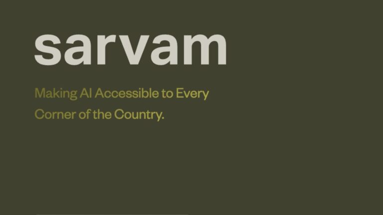 Sarvam AI 将构建印度第一个具有推理和语音功能的主权 LLM