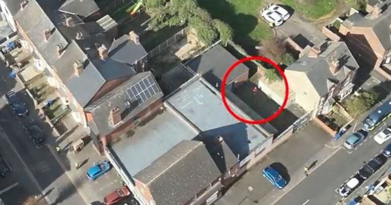 观看男子逃离大型秘密大麻工厂，警方无人机追捕他