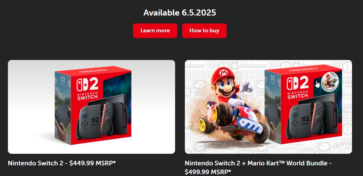 由于关税问题，任天堂推迟了 Switch 2 在美国的预购