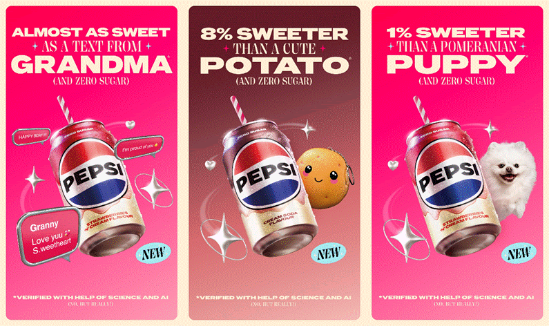 百事可乐推出两款新的零糖口味，并创造了世界上第一个 AI“Sweetest”